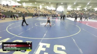 85 lbs Cons. Round 3 - Braiden Wilson, North Alabama Elite Wrestling vs Sawyer Church, Rabbit Wrestling Club