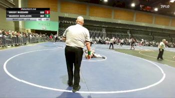 215 lbs Quarterfinal - Brody Buzzard, Harrisburg vs Maddox Sedlacek, White Pine