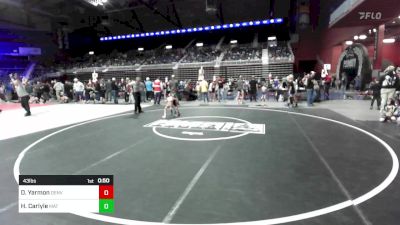 43 lbs Semifinal - Daniel Yarmon, Denver North Jr. Vikings vs Hunter Carlyle, Mat Demon WC