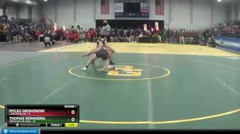 132 lbs Round 1 (3 Team) - Thomas Bonasera, Wantagh Sr High vs Myles Gronowski, Lancaster HS