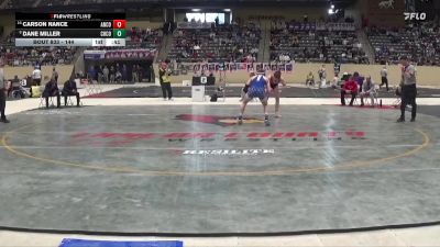 144 lbs 5th Place Match - Carson Nance, Anderson County vs Dane Miller, Christian County