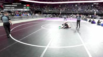 Champ. Round 1 - Johnny Lenz, Kimball/White Lake/Platte-Geddes vs Kamryn Rhodes, Faulkton Area