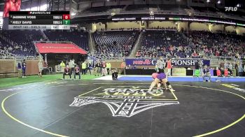 Girls-140 lbs Cons. Round 1 - Jasmine Voss, Tawas Area Hs Girls vs Kiely Davis, Fowlerville Hs Girls