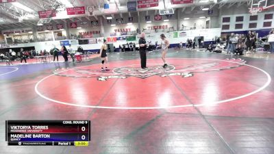 138 lbs Cons. Round 9 - Viktorya Torres, McKendree University vs Madeline Barton, Quincy