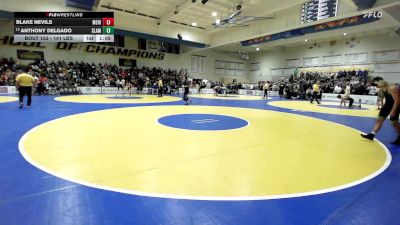 141 lbs Round Of 32 - Blake Nevils, Meridian (ID) vs Anthony Delgado, SLAM Academy (NV)
