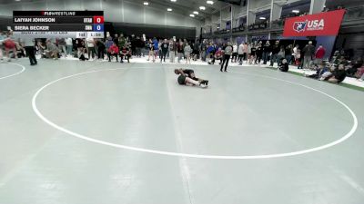 110 lbs Quarters - Siera Becker, Sebolt Wrestling Academy vs Laiyah Johnson, Utah