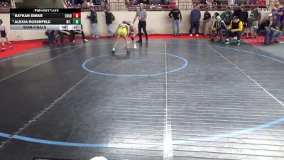 110_G lbs Semifinal - Raykan Simar, Coudersport vs Alexia Rosenfeld, Mt. Lebanon