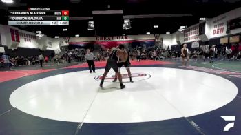 215 lbs Champ. Round 2 - Johannes Alatorre, Murrieta Valley vs Durston Saldana, Heritage