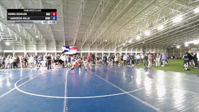 130 lbs Quarterfinal - Keira Kohler, Wasatch Wrestling Club vs Addison Hills, Green Canyon Wrestling Club