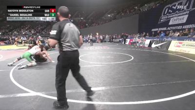 2A/1A Boys 157 Champ. Round 1 - Daniel Segaline, Waldport Boys vs Haydyn Middleton, Camas Valley Boys
