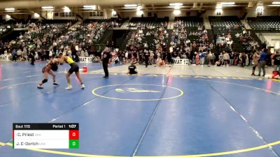 93-110 lbs Quarterfinal - Callie Priest, Unattached vs Joshyonna Coppage-Dortch, Unattached