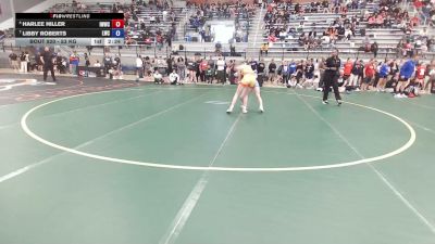 53 kg Cons. Semis - Harlee Hiller, Iowa Womens Wrestling Club vs Libby Roberts, Laker Wrestling Club