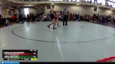 120 lbs Cons. Round 4 - Drew Zuckschwerdt, Club Madison Wrestling vs Aden Hartman, Jimtown Wrestling Club