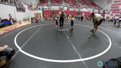 46 lbs Consi Of 16 #2 - Diesel Dinsmore, Tecumseh Takedown Club vs Chance Chill, Perry Wrestling Academy