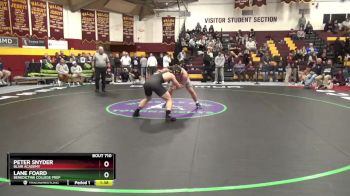 190 lbs Quarterfinal - Peter Snyder, Blair Academy vs Lane Foard, Benedictine College Prep