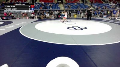 130 lbs Champ. Rd Of 64 - Claire Hume, WA vs Kyler Scott, ID