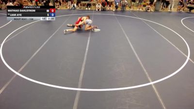 138 lbs Cons. Round 2 - Mathias Dahlstrom, ND vs Liam Aye, IL