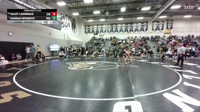 140 lbs Champ. Round 2 - Hannah Morbeto, Thunder Basin High School vs Lilley Lawrence, Lingle-Ft. Laramie/Southeast