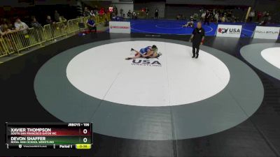 106 lbs Cons. Round 2 - Xavier Thompson, South San Francisco Gator WC vs Devon Shaffer, Royal High School Wrestling