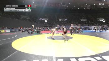 3A Boys 132 lbs Cons. Round 2 - Rylan Homan, Rogue River Boys vs Hayden Cornell, Burns Boys