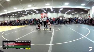 67 lbs Champ. Round 2 - Ryan Bilodeau, Scanlan Wrestling Academy vs Jack Stinson, Lebanon Youth Wrestling