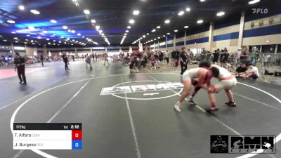 172 kg 3rd Place - Travis Alfaro, Legacy WC vs Jaxon Burgess, Red Wave WC