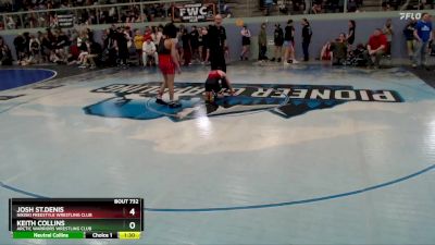 114 lbs Semifinal - Josh St.denis, Nikiski Freestyle Wrestling Club vs Keith Collins, Arctic Warriors Wrestling Club
