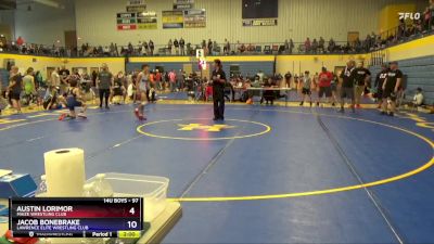 97 lbs Quarterfinal - Austin Lorimor, Maize Wrestling Club vs Jacob Bonebrake, Lawrence Elite Wrestling Club