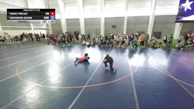 53-58 lbs Round 2 - Sano Fisilau, Team Prestige Wrestling vs Devontae Dixon, West Jordan Wresting Club