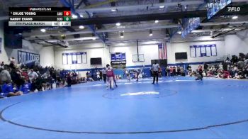 Girls 120 lbs 5th Place Match - Chloe Young, Saraland vs Sandy Evans, East Central High School Girls
