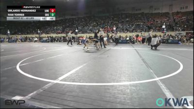 49 lbs Consi Of 4 - Orlando Hernandez, Lone Grove Takedown Club vs Ivan Torres, Chickasha Wrestling