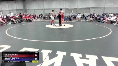 215 lbs Round 3 (8 Team) - Kyle Oliveira, Alabama vs Samuel Fletes, Louisiana Red