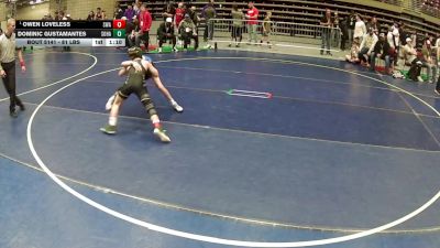 81 lbs Champ. Round 2 - Owen Loveless, Sanderson Wrestling Academy vs Dominic Gustamantes, Southwest Hammers