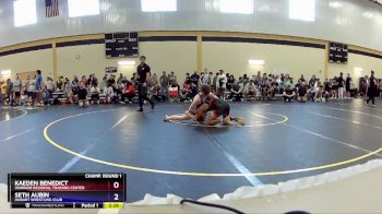 126 lbs Champ. Round 1 - Kaeden Benedict, Warrior Regional Training Center vs Seth Aubin, Hobart Wrestling Club