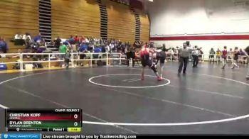 138 lbs Champ. Round 2 - Dylan Brenton, Natrona County vs Christian Kopf, Central