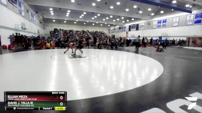 53 lbs Quarterfinal - Elijah Meza, Total Kaos Wrestling Club vs David J. Villa Iii, Southwest Stallions WC