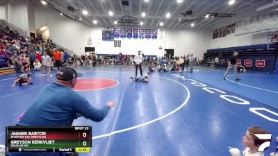 45-46 lbs Round 1 - Jagger Barton, Riverton USA Wrestling vs Greyson Kerkvliet, Douglas WC