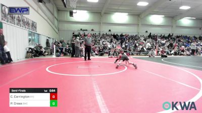 60 lbs Semifinal - Connor Carrington, Sallisaw Takedown Club vs Preston Cross, Brushy Wrestling Club