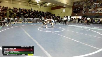 144 lbs Quarterfinal - Noah Vasquez, Eleanor Roosevelt vs Danny Villanueva, Beaumont