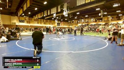 67 lbs Quarterfinal - Kainoa Sheldahl, Mantanona TC vs Andy Villalobos, Monster Garage