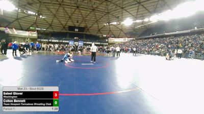 88 lbs Champ. Round 1 - Saleel Glover, Washington vs Colton Bennett, Team Newport Tornadoes Wrestling Club