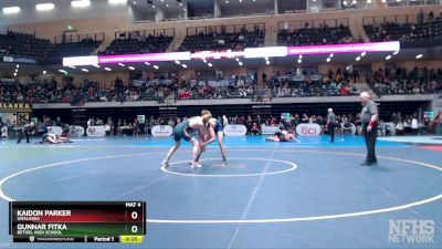 171 lbs Cons. Round 2 - Kaidon Parker, Unalaska vs Gunnar Fitka, Bethel High School