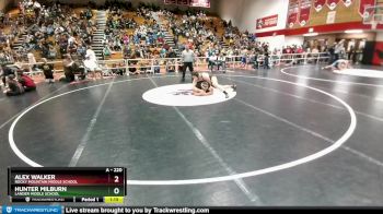 220 lbs Cons. Semi - Alex Walker, Rocky Mountain Middle School vs Hunter Milburn, Lander Middle School