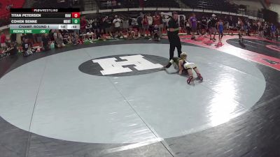 56-59 lbs Champ. Round 1 - Titan Petersen, Idaho vs Cohen Senne, Montana