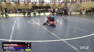 215 lbs Quarterfinal - Tallen Lorenzen, Ironhawk Wrestling Academy vs Kyler Sallis, Immortal Athletics WC