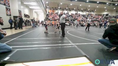 46 lbs Round Of 16 - Timmy McCall, Fort Gibson Youth Wrestling vs Nicolas Johnson, Locust Grove Youth Wrestling