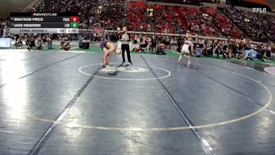 5A 132 lbs Cons. Round 2 - Braydon Price, Pocatello vs Jase Hendren, Lewiston