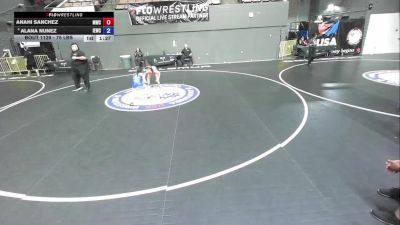 75 lbs Semis - Anahi Sanchez, Madera Wrestling Club vs Alana Nunez, Inland Elite Wrestling Club