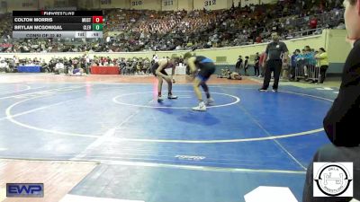 100 lbs Consi Of 32 #2 - Colton Morris, Mustang Middle School vs Brylan Mcgonigal, Cleveland