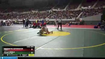 132 lbs Cons. Semi - Bridgette Sotomayor, Liberty vs Mylei Seigla, Canyon Del Oro